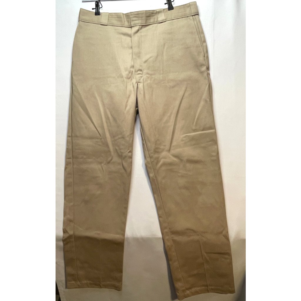 Dickies Khaki Pant Jeans Mens 37 X 34 874 Original Fit Flex Chino Hook Eye Brown